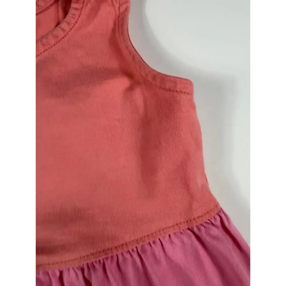 Hanna Andersson Pink Ombre Tiered Tank Dress Size 4 100 cm